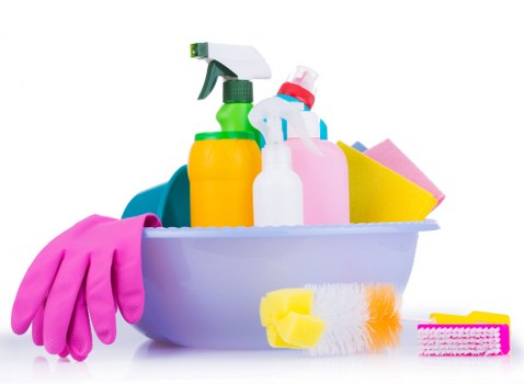 After builders cleaning process in a vacant home