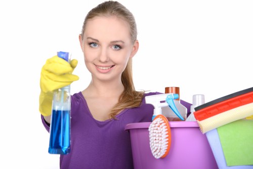 Deep one off cleaning in a modern kitchen