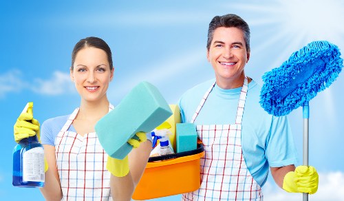 Bathroom move out cleaning with sanitized sink and shower