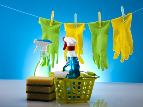 Professional upholstery cleaning removing dust and stains from fabric furniture
